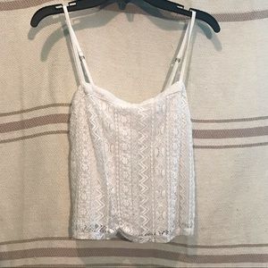 Spaghetti strap cropped tank top